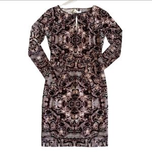 Jennifer Lopez Dark Glamour Snake Print Party Dress XL Purple